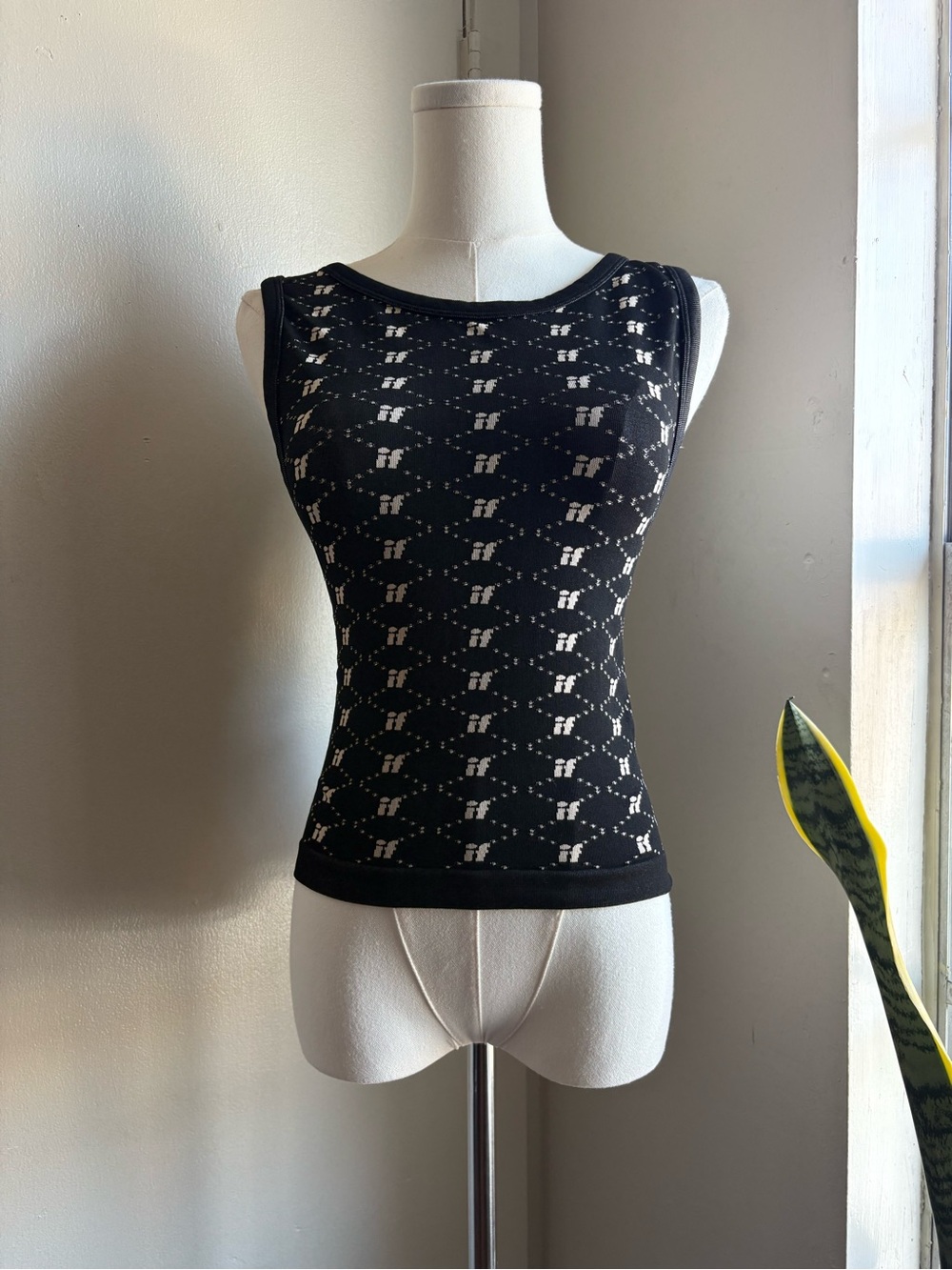 iets frans monogram knit tank top
